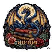 Custom Dragon Shaped Area Rug, Personalized Library Western Dragon Shaped Floor Mat Book Rug, Non-Slip Reading Room Carpet for Living Room, Bedroom, Dorm, Kids Room, Fans Lover (D7)