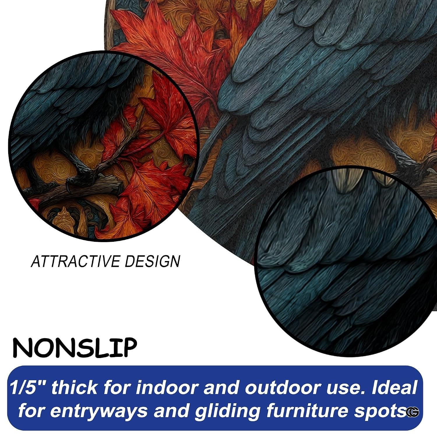 Custom Halloween 3D Optical Illusion Round Rug Skeleton Horror Area Rug (1, #15)
