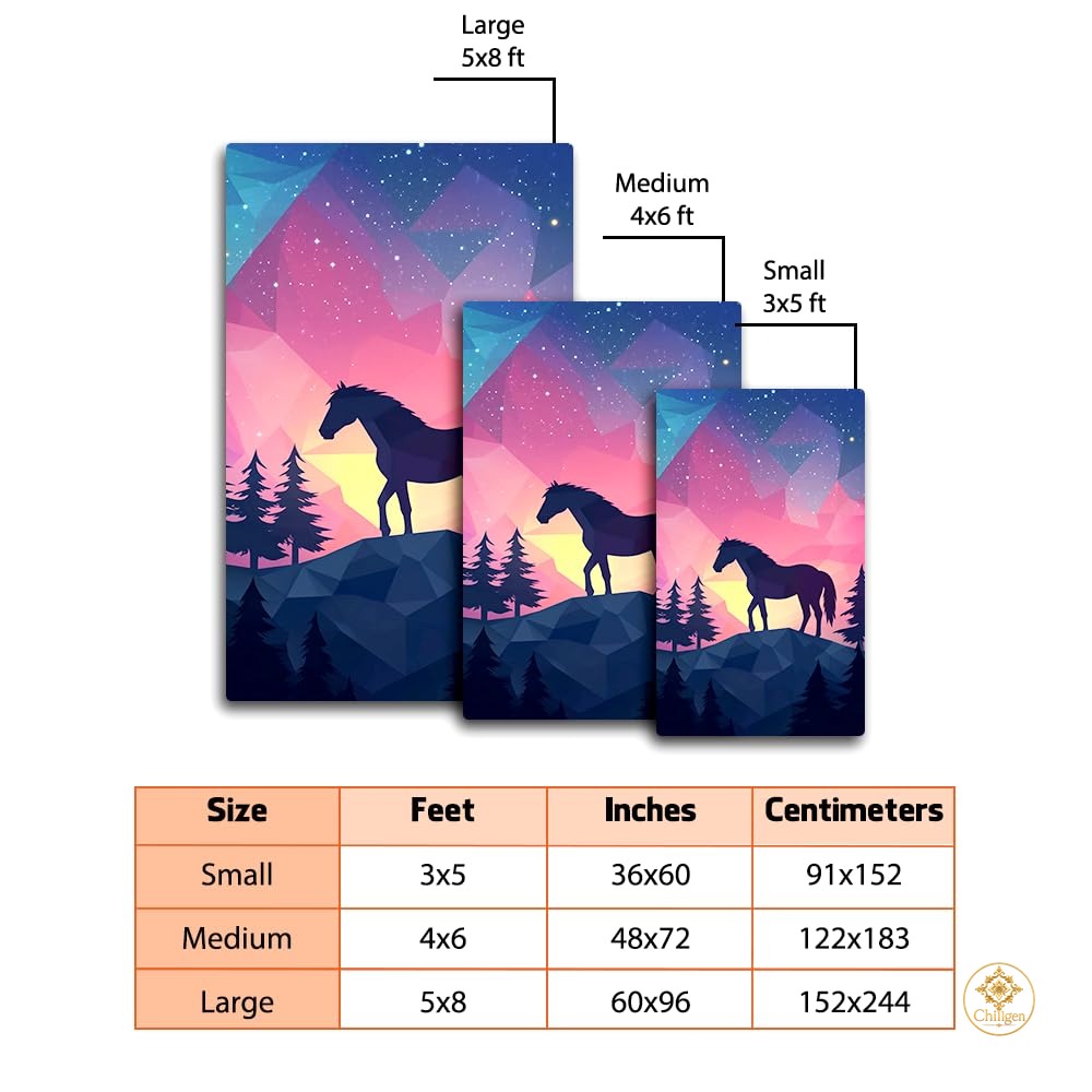 Custom Running Horse Welcome Mat for Living Room and Bedroom - Horse-ds24