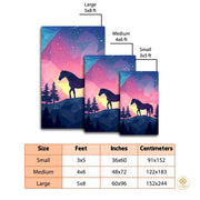 Custom Running Horse Welcome Mat for Living Room and Bedroom - Horse-ds24