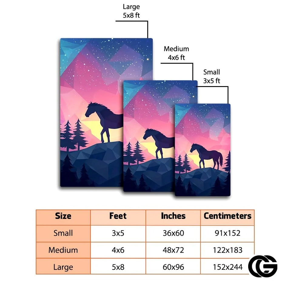 Custom Running Horse Welcome Mat for Living Room and Bedroom - Horse-ds24