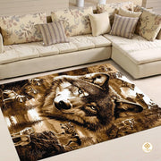 Custom Galaxy Wolf Welcome Mat for Boys Room and Living Room