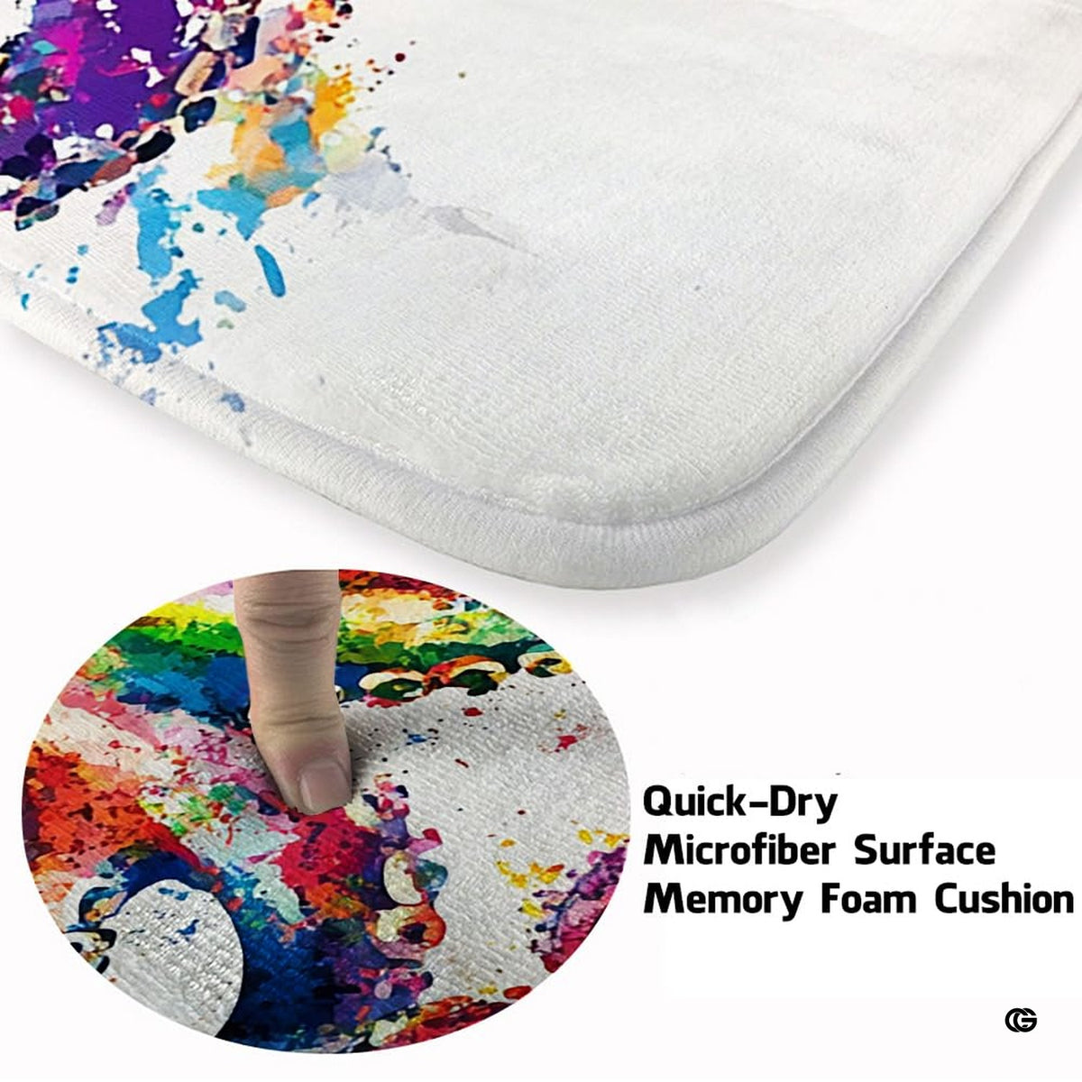 Rainbow watercolor octopus marine carpet displayed in cozy living room interior