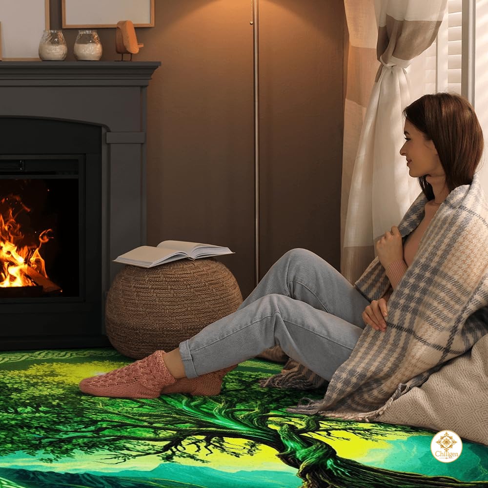 Custom Tree of Life Doormat with Celtic Pattern and Non Slip Backing - Tree-ds25