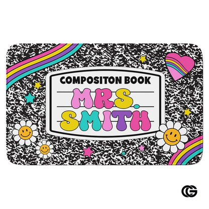 Custom Notebook Welcome Mat for Classroom and Bedroom - Composition #4 / 2' x 3' (Rectangular)