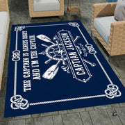 Custom Boat Rug, Personalized Welcome Aboard Mat with Boat Name, Nautical Area Rug for Deck, Entryway or Floor, Anchor Marine Decor, Boating Gift (Boat Rug 08)