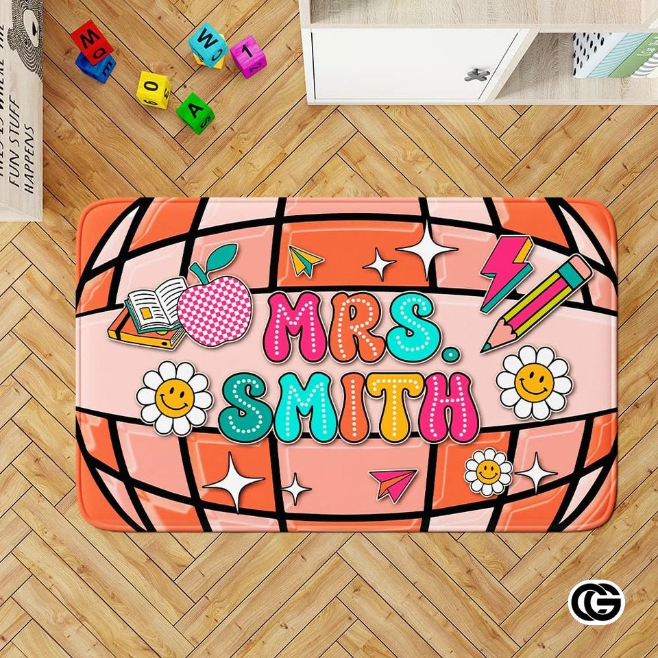 Custom Composition Notebook Classroom Rug for Kids