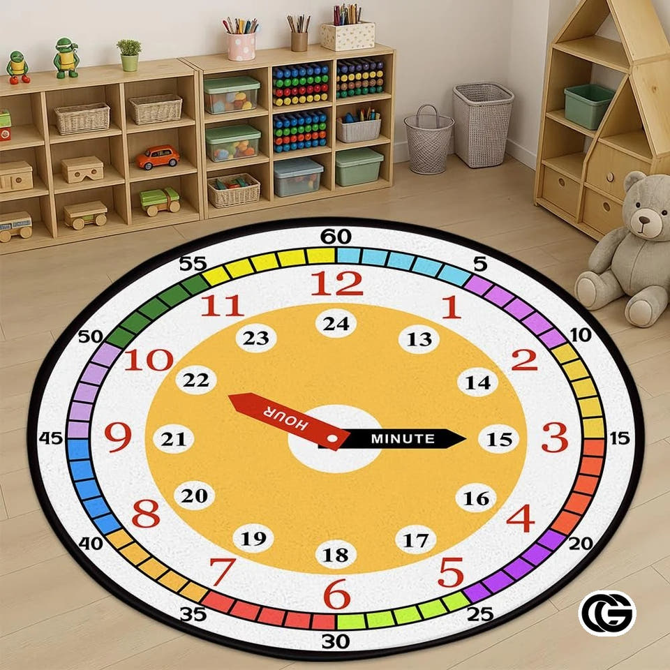 Custom Feelings Wheel Welcome Mat for Classroom and Office