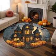 Custom Halloween 3D Optical Illusion Round Rug Skeleton Horror Area Rug (1, #4)