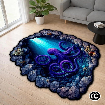 Personalized Octopus Welcome Mat with Custom Name and Tentacles
