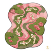 Custom Koi Fish Shaped Area Rug for Bedroom and Living Room