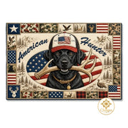 Personalized Patriotic Doormat with Custom Family Name and Eagle
