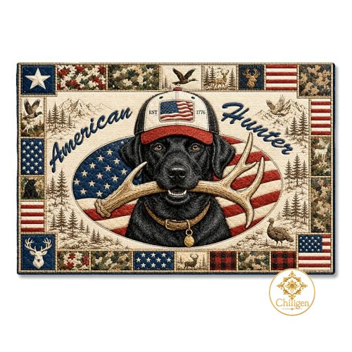Personalized Patriotic Doormat with Custom Family Name and Eagle