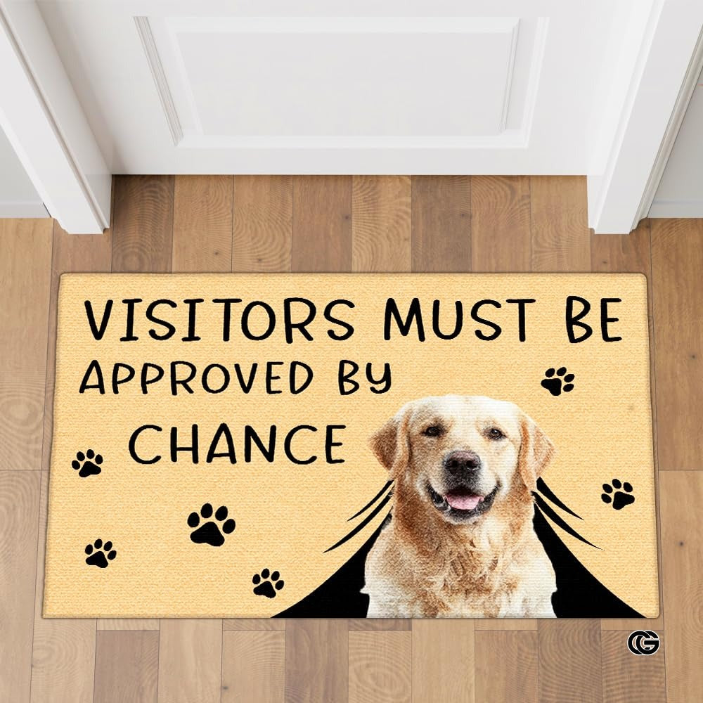 Personalized Pet Dog Welcome Door Mat with Photo and Name (A04)