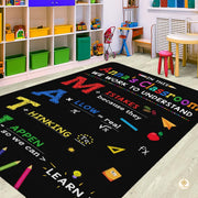 Custom Mathematics Education Rug for Classroom and Playroom - Math D5 / 3' x 5' (Rectangular)