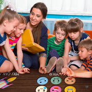 Bright classroom corner with children chairs displaying the educational learning rug - thumbnail image 6 of 8