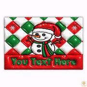Personalized Christmas Doormat with Family Name and Address
