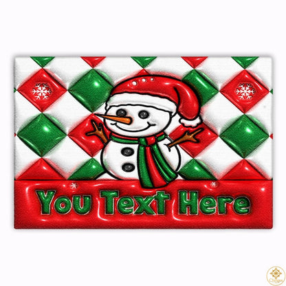 Personalized Christmas Doormat with Family Name and Address