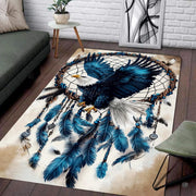 Decor display featuring bald eagle dreamcatcher floor art placed in a contemporary space. - thumbnail image 7 of 7