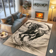 Custom Running Horse Welcome Mat for Front Door and Entryway