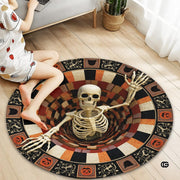 Custom Halloween 3D Effect Optical Illusion Spooky Round Rug (D9)