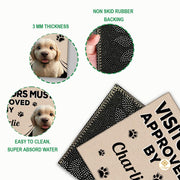Personalized Dog Welcome Mat with Custom Name and Pet Design