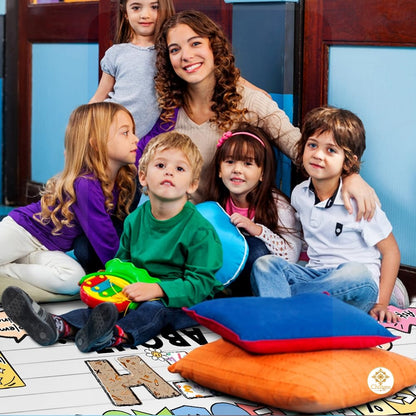 Custom Mathematics Educational Welcome Mat with School Formulas