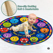 Wheel of Feelings and Emotions Round Rug, Educational Mental Health Rug for Classroom, Educational Animal Shape School Mat, Back to School Gift (Emotion 1)