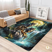 Custom Galaxy Wolves Rug for Bedroom and Living Room - Wolf-ds06