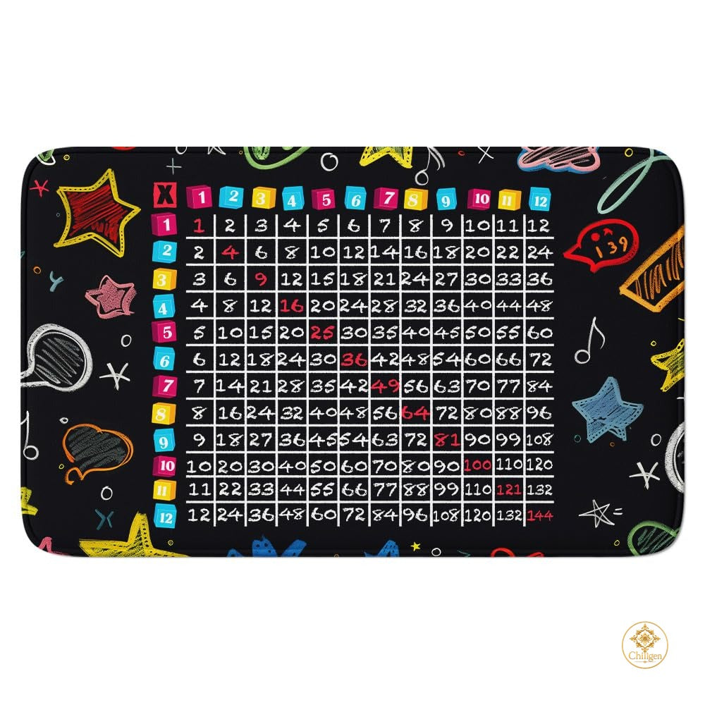 Custom Mathematics Education Rug for Classroom and Playroom