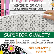 Custom Notebook Welcome Mat for Classroom and Kids Room