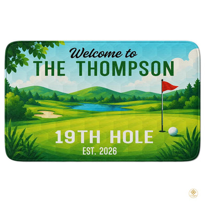 Custom Golf Area Rug with Non Slip Design and Low Pile