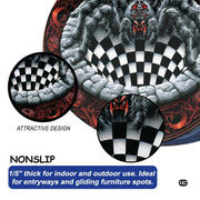 Custom Halloween 3D Effect Optical Illusion Spooky Round Rug (D7)
