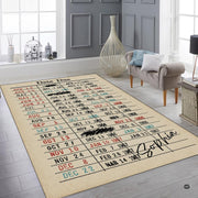 Full room styling showing literary themed library card rug centered in thematic accent office. - thumbnail image 7 of 7
