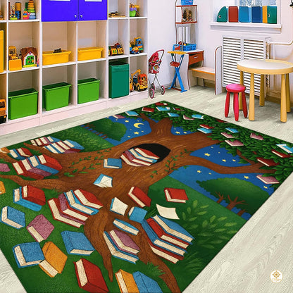 Custom Tree of Knowledge Welcome Mat for Classroom and Library