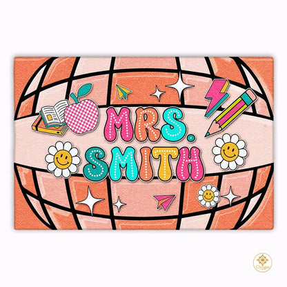 Personalized Teacher Doormat for Classroom and School Decor