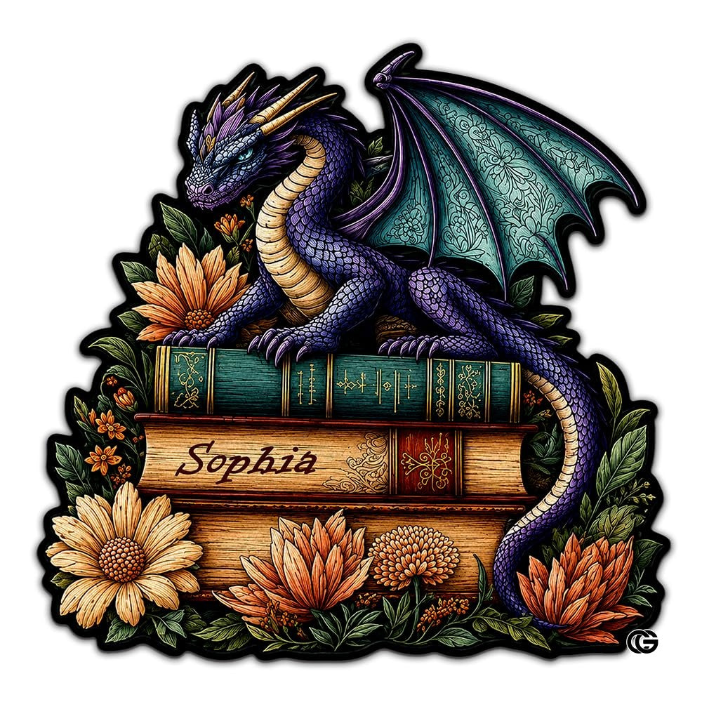 Custom Dragon Shaped Area Rug, Personalized Library Western Dragon Shaped Floor Mat Book Rug, Non-Slip Reading Room Carpet for Living Room, Bedroom, Dorm, Kids Room, Fans Lover (D3)