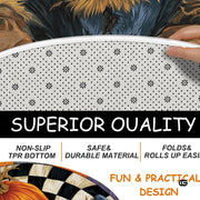 Custom Halloween 3D Effect Optical Illusion Spooky Round Rug (D10)