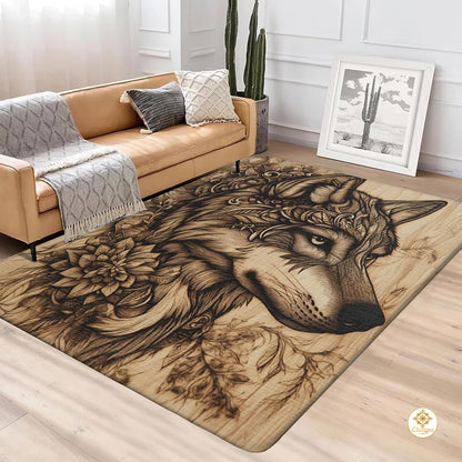 Custom Galaxy Wolves Welcome Mat for Entryway and Living Room - Wolf-ds03