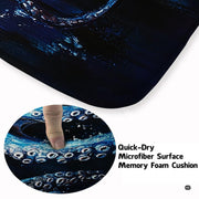 Non-slip grip backing texture and resilient construction of octopus area rug. - thumbnail image 6 of 7