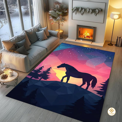 Custom Running Horse Welcome Mat for Living Room and Bedroom - Horse-ds24