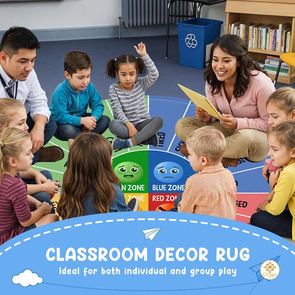 Custom Feelings Wheel Welcome Mat for Classroom and Office
