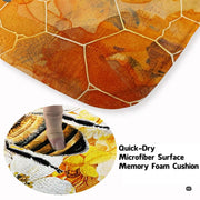 Close-up view of the soft microfiber surface, delicate honeycomb lines, and flower petals - thumbnail image 3 of 8