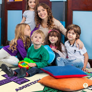 Custom Math Education Rug for Playroom and Classroom - Math D4 / 3' x 5' (Rectangular)