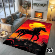 Custom Running Horse Welcome Mat for Front Door and Entryway - Horse-ds16