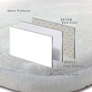 Dimension chart displaying size options for lavender bicycle area rug. - thumbnail image 2 of 5