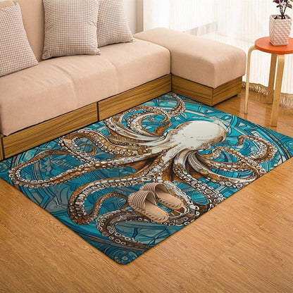 Custom Octopus Welcome Mat for Front Door and Entryway