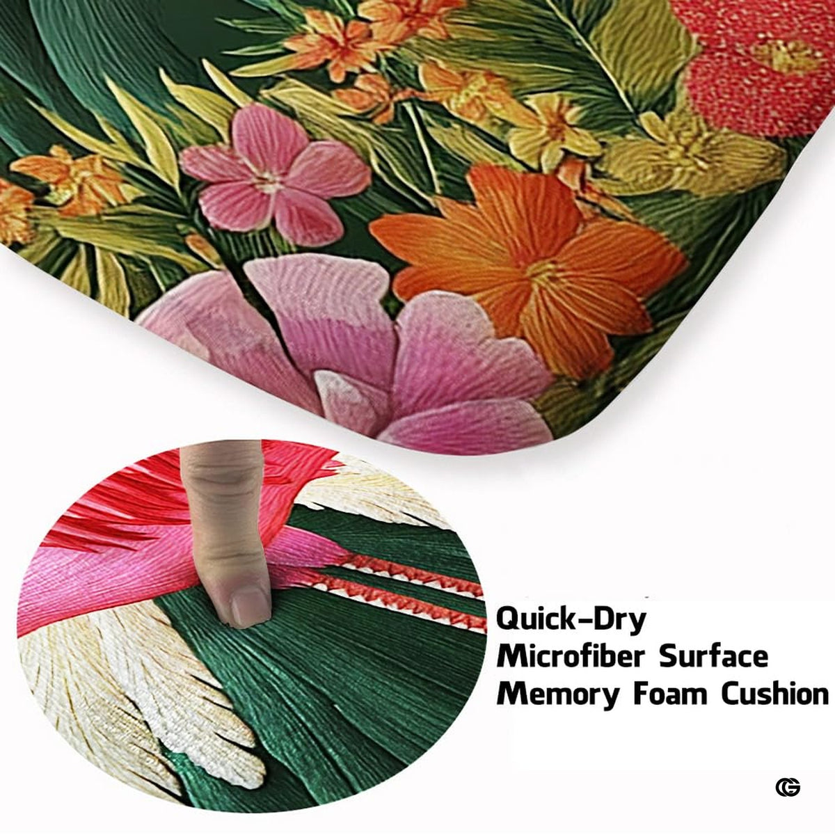 Close-up detail highlighting soft microfiber surface and cushioned foam backing - image 3 of 8