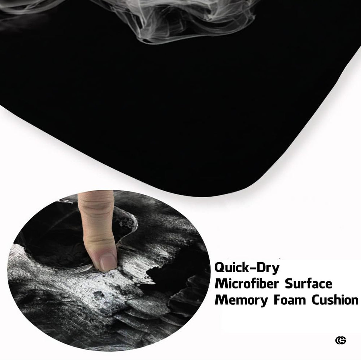 Infographic displaying dotted anti-slip backing and surface resistance details for the area rug - image 5 of 8