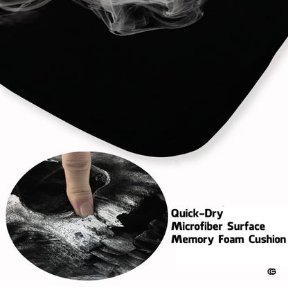 Infographic displaying dotted anti-slip backing and surface resistance details for the area rug - thumbnail image 5 of 8